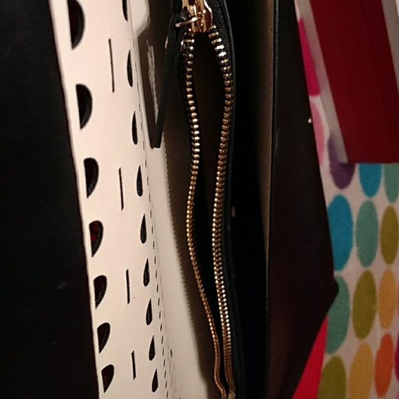 Authentic NWOT Kate Spade blk thick leather clu - Picture 6 of 8